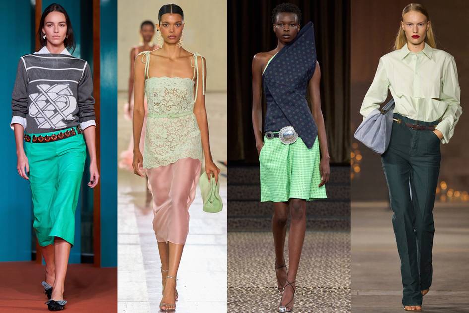 SS27 Color Trend: Green Takes Center Stage Across Chanel, Prada, Loewe